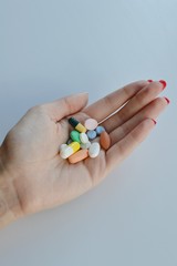 pills in hand