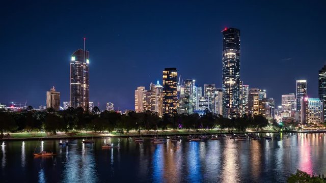 Brisbane at night timelapse