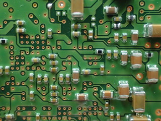 board with electronic components