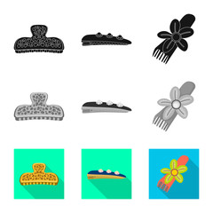 Isolated object of beauty and fashion sign. Collection of beauty and female stock vector illustration.