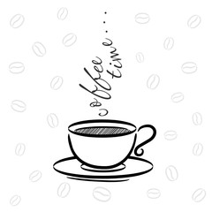 Motivation coffee postcard. Vector illustration. Cafe decor