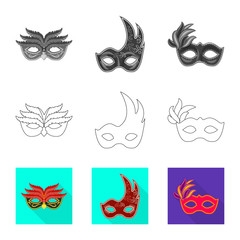 Vector design of luxury and celebration icon. Collection of luxury and hide vector icon for stock.