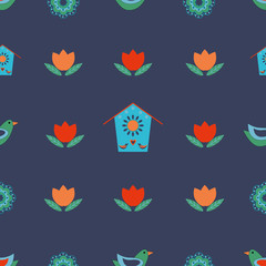 colorful flower icons set