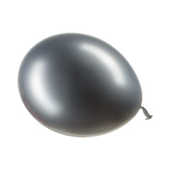 Single chrome silver helium balloon, element of decorations