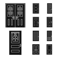 Vector design of decorative and construction icon. Collection of decorative and interior vector icon for stock.