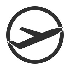 Startendes Flugzeug - Icon für Start am Flughafen