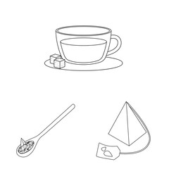 Isolated object of food and natural sign. Set of food and black vector icon for stock.