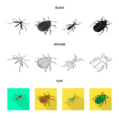 Vector design of nature and wildlife logo. Collection of nature and wing vector icon for stock.