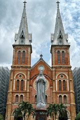 Fototapeta na wymiar Saigon Notre-Dame Basilica, in Ho Chi Minh City, Vietnam