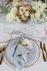 Wedding decorations. Floral design of the registration area and banquet hall