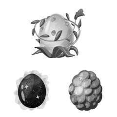 Vector design of monster and fantasy sign. Collection of monster and big stock vector illustration.