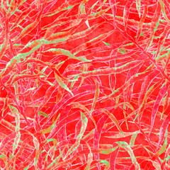 Tropical seamless pattern. Watercolor messy palm l