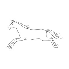 Vector illustration of horse and wildlife logo. Collection of horse and horseback stock symbol for web.