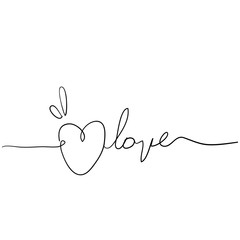 Love Inspirational calligraphy phrase with hand drawn doodle line art