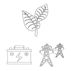 Vector design of innovation and technology icon. Collection of innovation and nature stock vector illustration.