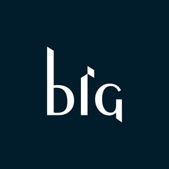 big text logo design template . letter BIG logo design inspiration . property business logo