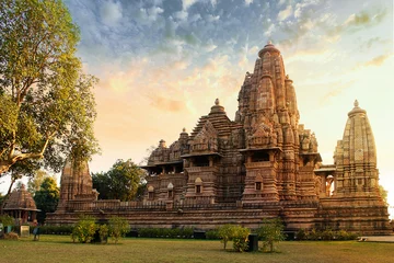Wall murals Place of worship Western Group of Temple Khajuraho, Madhya Pradesh India - A world Unesco Heritage Site