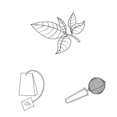 Vector design of food and natural icon. Collection of food and black stock vector illustration.