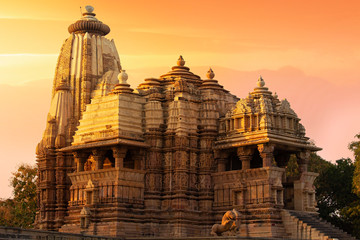 Western Group of Temple Khajuraho, Madhya Pradesh India - A world Unesco Heritage Site