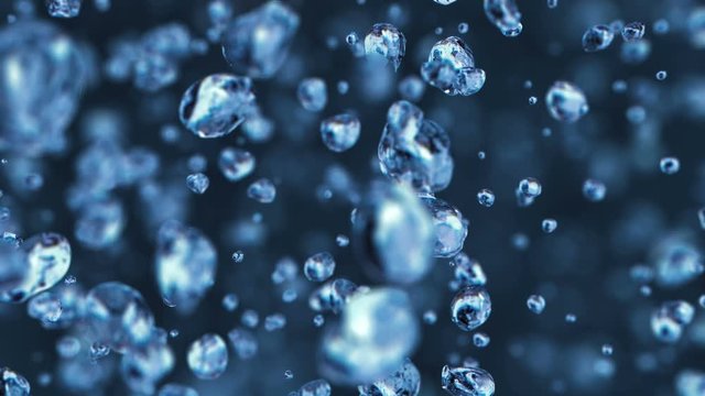 Bubbles going up loopable background in 4K