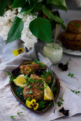 buckwheat vegetarian patties..style rustic