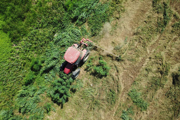 Top view of Road cutting machine