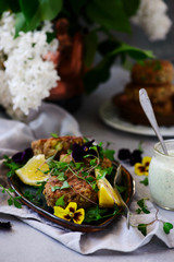 buckwheat vegetarian patties..style rustic
