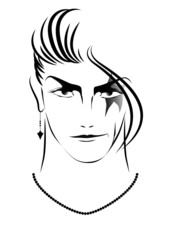 男性の顔、ファッション、ヘアースタイル