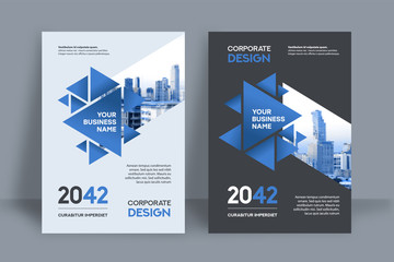 City Background Business Book Cover Design Template