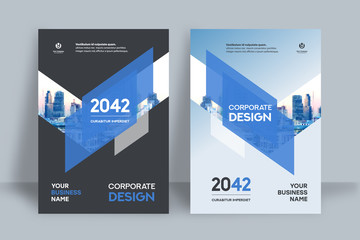 City Background Business Book Cover Design Template
