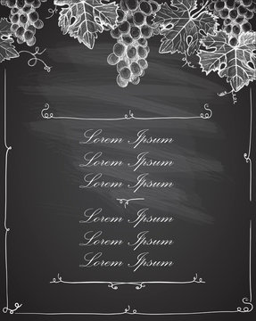 Wine list menu card design concept