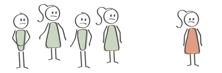 Personen - Ausgrenzung Mobbing