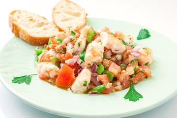 Fresh prawn salad