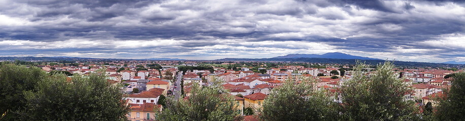 Fototapeta na wymiar Aerial view of Fucecchio, Tuscany, Italy