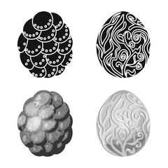 Vector design of animal and prehistoric sign. Set of animal and cute stock symbol for web.