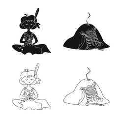 Vector illustration of evolution and prehistory icon. Collection of evolution and development vector icon for stock.