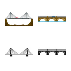 Vector illustration of connection and design icon. Collection of connection and side stock vector illustration.