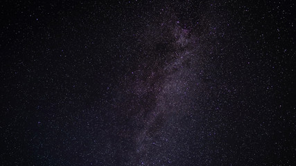 Night sky with stars, Milky Way. Beautiful panorama view. 