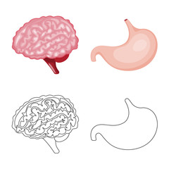 Vector design of biology and scientific logo. Set of biology and laboratory stock symbol for web.