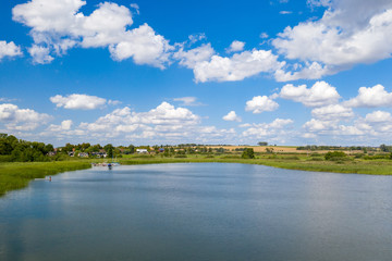 Der Uckersee in der Uckermark in der Nähe des Dorfes Seehausen