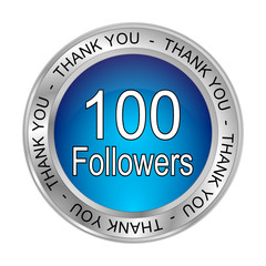 100 Followers Thank you - 3D illustration