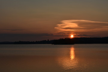 Naklejka premium Sonnenuntergang Malente Dieksee