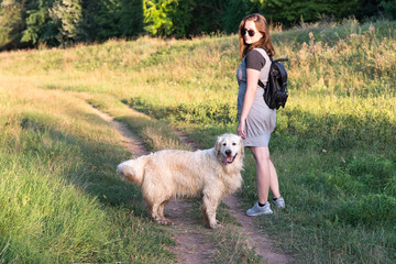 Woman and dog best friends