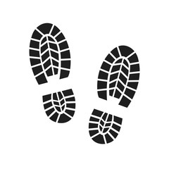 Shoes Footsteps icon vector on white background