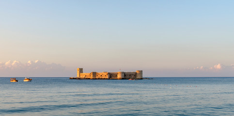 Maiden's castle, Kiz Kalesi in Mediterranean Sea. Mersin Turkey