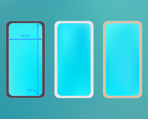 Mesh, cyan colored phone backgrounds kit.