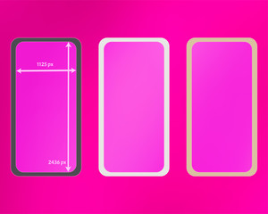 Mesh, pink colored phone backgrounds kit.