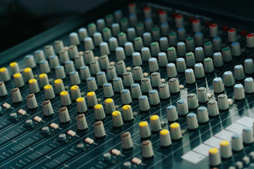 close-up of a sound engineer