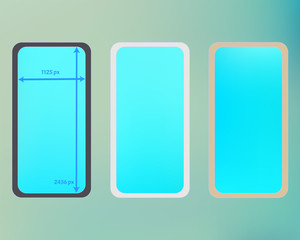 Mesh, cyan colored phone backgrounds kit.