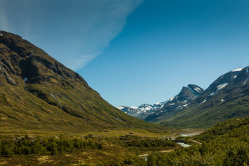 Mountains landscape. Norwegian route Sognefjellet